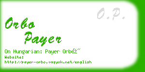 orbo payer business card